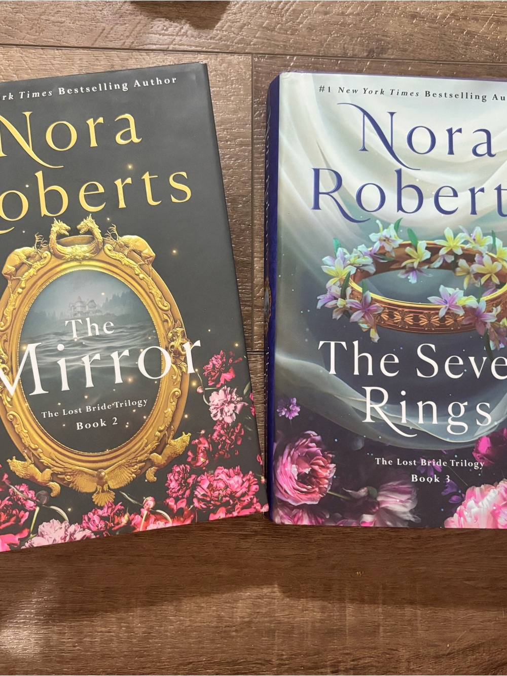 Nora Roberts The Mirror & The Seven Rings - Floral Hardcover Set